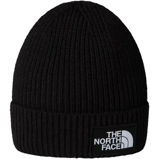 The North Face Kids TNF Logo Box Cuffed Beanie Schwarz