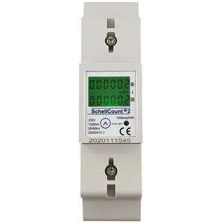 Schellcount Wechselstromzähler Zähler 80A 1000imp./kWh mit Tageszähler + multifunktionale Anzeige