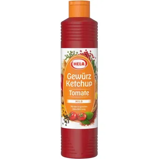 Hela Ketchup Tomate mild Gewürzketchup 800 ml Flasche Ketchupflasche