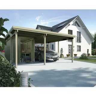 Weka Carport 607 Gr. 2 inkl. XL Geräteraum 4,78 x 5,79 m kdi