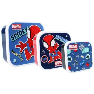 Marvel Spiderman Kinder Brotdose – Vielseitige 3-in-1 Lunchbox für Snacks & Mahlzeiten