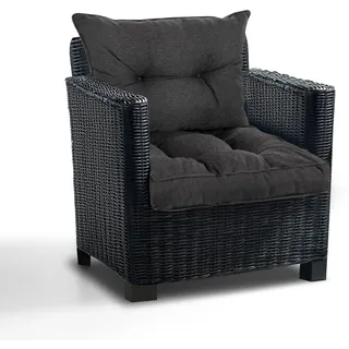 PFM HOME - Sitzauflagen Gartenmöbel mit Rückenkissen Set - Outdoor Polster für Gartenmöbel Auflagen Lounge-Kissen - 2-er-Set: Sitzkissen 40x40 cm mit Rückenkissen 50x40 cm
