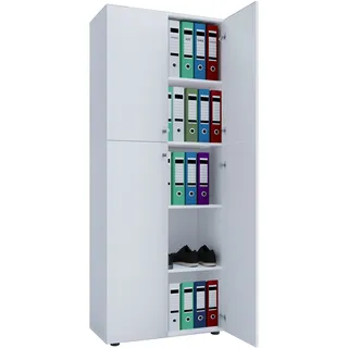 VCM Lona Aktenschrank 70 x 39 x 182 cm weiß