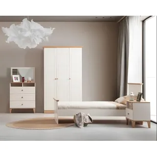 JVmoebel Komplettes Schlafzimmer Set Edles Bett Holzschrank Schminktisch