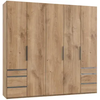 Level 250 x 236 x 58 cm Plankeneiche Nachbildung mit Schubladen