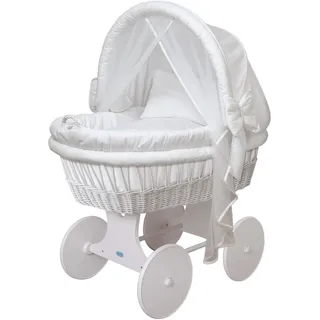 WALDIN Baby Bollerwagen,Stubenwagen, komplett mit Zubehör, XXL NEU !!! Weiß