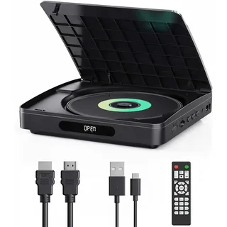 Mini DVD Player für TV mit HDMI-Kabel – HD Upscaling, regionsfrei, Speicherfunktion, HDMI-Sync, kompatibel mit verschiedenen Disc-Formaten (kein Blu-Ray)