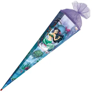 ROTH Schultüte / Zuckertüte / 85cm / eckig / "Meerjungfrau"