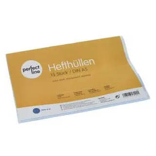 Perfect-Line Heftumschläge A5, transparent, 15 Stück