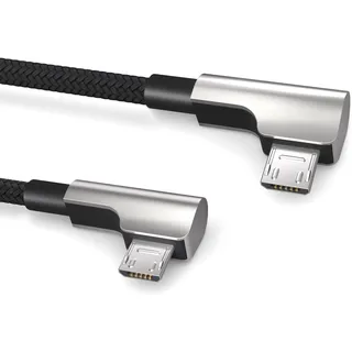 0,3m Micro auf Micro USB OTG Kabel, Winkelstecker, für Fahrradcomputer von Bosch Intuvia, Nyon 1, Kiox, Yamaha, Datenkabel, Ladekabel, USB 2.0,