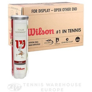 WILSON - Tour Germany Clay DTB - Tennisbälle - 20 Bälle (5 Dosen mit je 4 Bällen) - gelb - offizieller DTB-Spielball 2014/2015