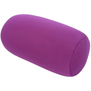 lyrlody Nackenrolle, Halswirbelstütze, Mini-Rundhalsrolle, Weiches Mikroperlenkissen für Wirbelsäule und Nackenstütze, Weicher Füllstoff, 30 × 14 cm(Violett)