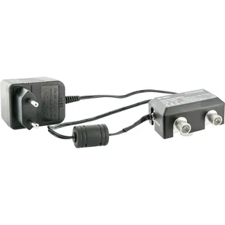 Schwaiger Zwei-Geräte-Verstärker BS6822 531 1x IEC Buchse auf 2x IEC Stecker, Verstärkung bis 2x 8dB