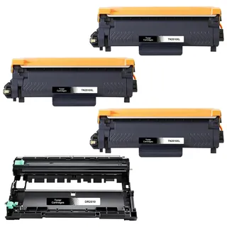 Veson TN2510XL DR2510 Kompatible für Brother Toner TN-2510XL DR2510 Trommel | 3 x TN2510XL Toner und 1x DR2510 Trommel Kompatible für MFC-L2835DW MFC-L2827DW MFC-L2800DW DCP-L2660DW DCP-L2620DW
