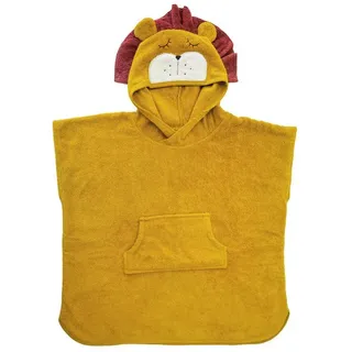 Kikadu Poncho Löwe - Kinderhandtuch mit Tiergesicht aus 100% GOTS-zertifizierter Bio-Baumwolle
