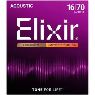 ELIXIR 11306 Acoustic 80/20 Bronze Nanoweb Baritone