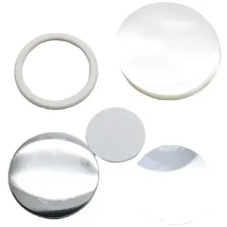 POOIQX 58MM 100sets Spiegel Abzeichen Pin Button Maker Teile DIY Abzeichen Set Blank Button Teil, Knopfherstellungsset