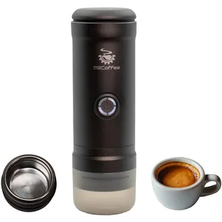 MiiCoffee Eon Tragbare Espressomaschine, Reisekaffeemaschine mit Selbsterhitzung und USB-C-Aufladung (Grau)