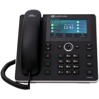 AudioCodes C450HD High-End IP-Telefon PoE GbE schwarz 5" Touchscreen (IPC450HDEG)