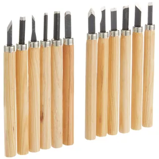 Brüder Mannesmann Schnitzmesser Satz 12-tlg., M 690-12, beige