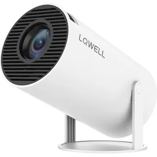 lqwell LQWELL® Beamer, Mini Projektor, unterstützt WiFi, BT5.0 mit Android OS, Auto Trapezkorrektur, 220-Grad-Winkel, 130-Zoll-Display für Phone/PC/Xbox, 4K Heimkino, hdmi, 2024 Upgrade