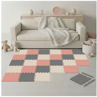 LittleTom 27 Teile Spielmatte Baby Puzzlematte 30x30 Krabbelmatte Bodenmatte Kinderzimmer