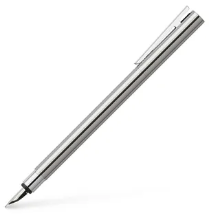 Faber-Castell 342003 - Füller Neo Slim Edelstahl, glänzend