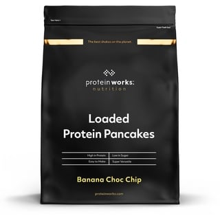 Protein Works Loaded Protein Pancakes | Banane-Schoko-Chip | Proteinreiches Frühstück | Zuckerarmer Snack | schnell & einfach herzustellen | 500g