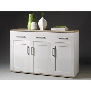HBZ MEBLE Sideboard Romance 140 x 88 x 45 cm Sibiu Lärche/San Remo hell
