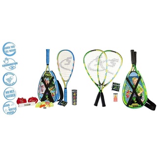 Speedminton® S700 Set – Original Speed Badminton/Crossminton Allround Set inkl. 5 Speeder®, Spielfeld, Tasche & Junior Set – Original Speed Badminton/Crossminton Kinder Set inkl. 2 Fun Speeder®