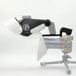 Guage Makro Blitz Diffusor für MF12 Blitz, Hufeisen Diffuser mit | Teleskop Halterung Hot Shoe Erhöhte Version, Macro Diffuser für Makrofotografie Insektenfotografie & Nahaufnahme