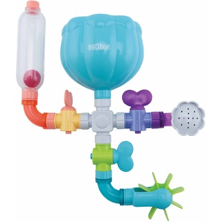 Nuby - Badespielzeug 'Crazy Waterworks' - Badewannespielzeug für Kinder - Interaktives Wasserspielzeug für ins Badewanne - Mit Saugnäpfen - Aqua - BPA-frei - 18+ Monate