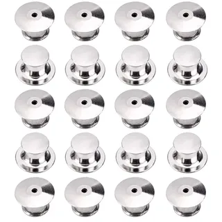 Verschlussstifte,20 Stück Silber Sicherungsstift Anstecknadeln zum Basteln zur Befestigung von Verschlüssen Displaybüchern Namensschildern Haken Kunsthandwerk DIY kein Werkzeug Erforderlich Silber