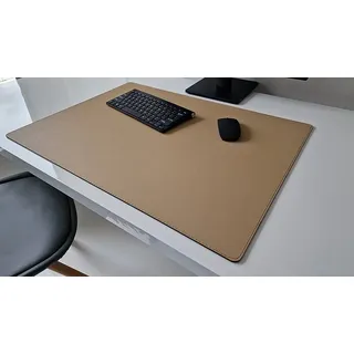 Profi Mats Schreibtischunterlage Sanftlux Kunst Leder 12 Farben un 3 Gr. beige 90 cm
