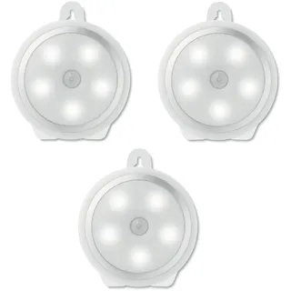3 x LED Nachtlicht mit Bewegungsmelder Auto Ein/Aus 3M Kleber Batterie betrieben