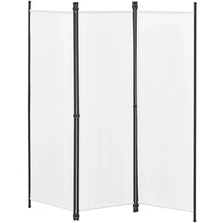 [en.casa] - Raumteiler Huesca 3-teilig 150x171 cm Paravent Trennwand 3-tlg. Sichtschutz Stellwand Spanische Wand Weiß