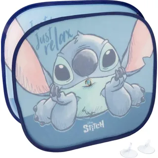 tataway Paar Lilo & Stitch Disney Lilo & Stitch Seitenmarkisen 44x35 cm — Sonnenschutz für Kinder mit Stitch-Grafiken auf fliederfarbenem Hintergrund