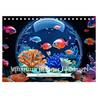 Calvendo Aquarium in einer Glaskugel (Tischkalender 2026 DIN A5 quer), CALVENDO Monatskalender