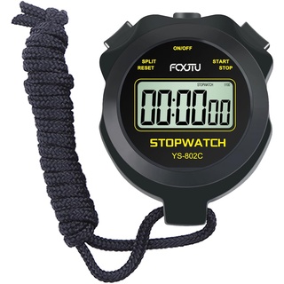 FCXJTU Einfacher digitaler Sport-Stoppuhr-Timer, Keine Glocken, Keine Uhr, kein Alarm, einfache Grundbedienung, lautlos, EIN/Aus, Reine Stoppuhr für Schwimmtraining, Lauftraining, Kinder, Trainer