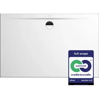 Kaldewei Superplan Zero Rechteck-Duschwanne 140 x 75 cm Stahl-Emaille Alpinweiß (357400010001)