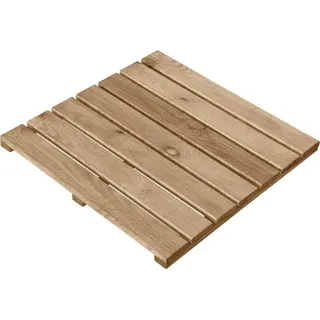 Weitere - Holzfliese 50 X 50 Cm Braun Bodenfliesen Holzfliese Terrassenfliese