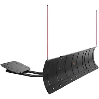 Vevor Schneeschild, 109/182cm Schneepflug-Set, leicht abnehmbar, universell montierbarer Schneeschieber mit Gummiklappen, Stahlklinge, Räumschild kompatibel mit den meisten UTVs & ATVs