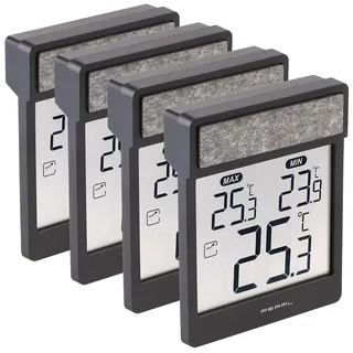 Pearl 4er-Set Außen-Fensterthermometer mit Höchst- & Tiefstwerte-Anzeige