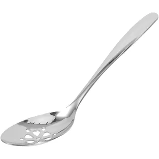 CIYODO Edelstahl Schöpflöffel Mit Löchern Verstärkt Und Verlängert Rostfrei Spülmaschinenfest Für Buffet Obst Und Salatservierung Einsetzbarer Küchenschlitzlöffel