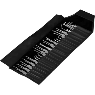MULTIPICK ELITE 40 Lockpicking Set [40 Tools | 0.4 + 0.6 mm] Lockpick Tool, Schlösser knacken - Lock Picks inkl. Spanner - Schloss picking - Profi Dietrich - Profi Lockpicking Kit - Pick Set Kit