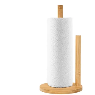 Küchenrollenhalter Holz Papierhandtuchhalter Aus Holz | Küche Papier Kleiderbügel Rack Badezimmer Handtuch Rollenständer Organizer Stehender Papierrollenhalter Für Schrank, Tisch