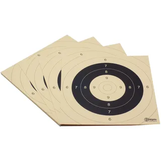Zielscheiben *P25 Target* | 26x26 cm | Schießscheibenkarton 200g/m2 | Ideal für Präzision und Mehrdistanz schießen | 9er, 10er und Mouche in Papierfarbe