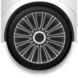 ZentimeX Z733010 Radkappen Radzierblenden universal 17 Zoll Silver Black