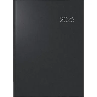 Brunnen Buchkalender Mod. 787 2026 A4, Kunststoff, schwarz