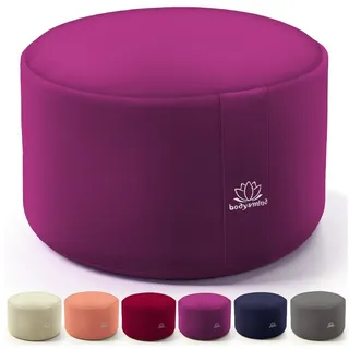Body & Mind Meditationskissen Rundes Meditationskissen – Yogakissen & Bodensitz für Achtsamkeit, Boden Sitz-Kissen Polster für Meditation & Yoga lila